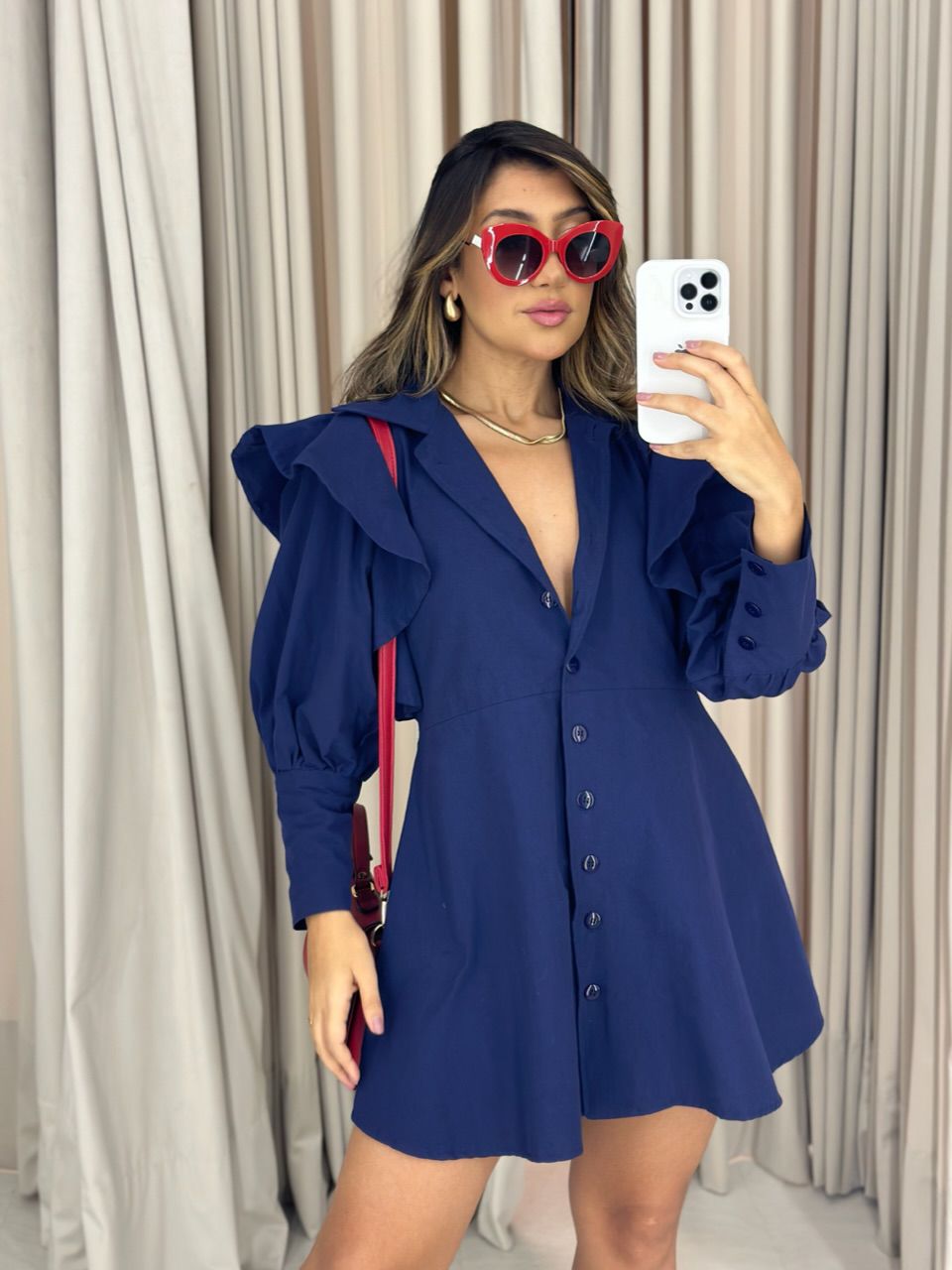 VESTIDO MARIA EDUARDA AZUL - 0052180109 - CAROLLA FERRARO