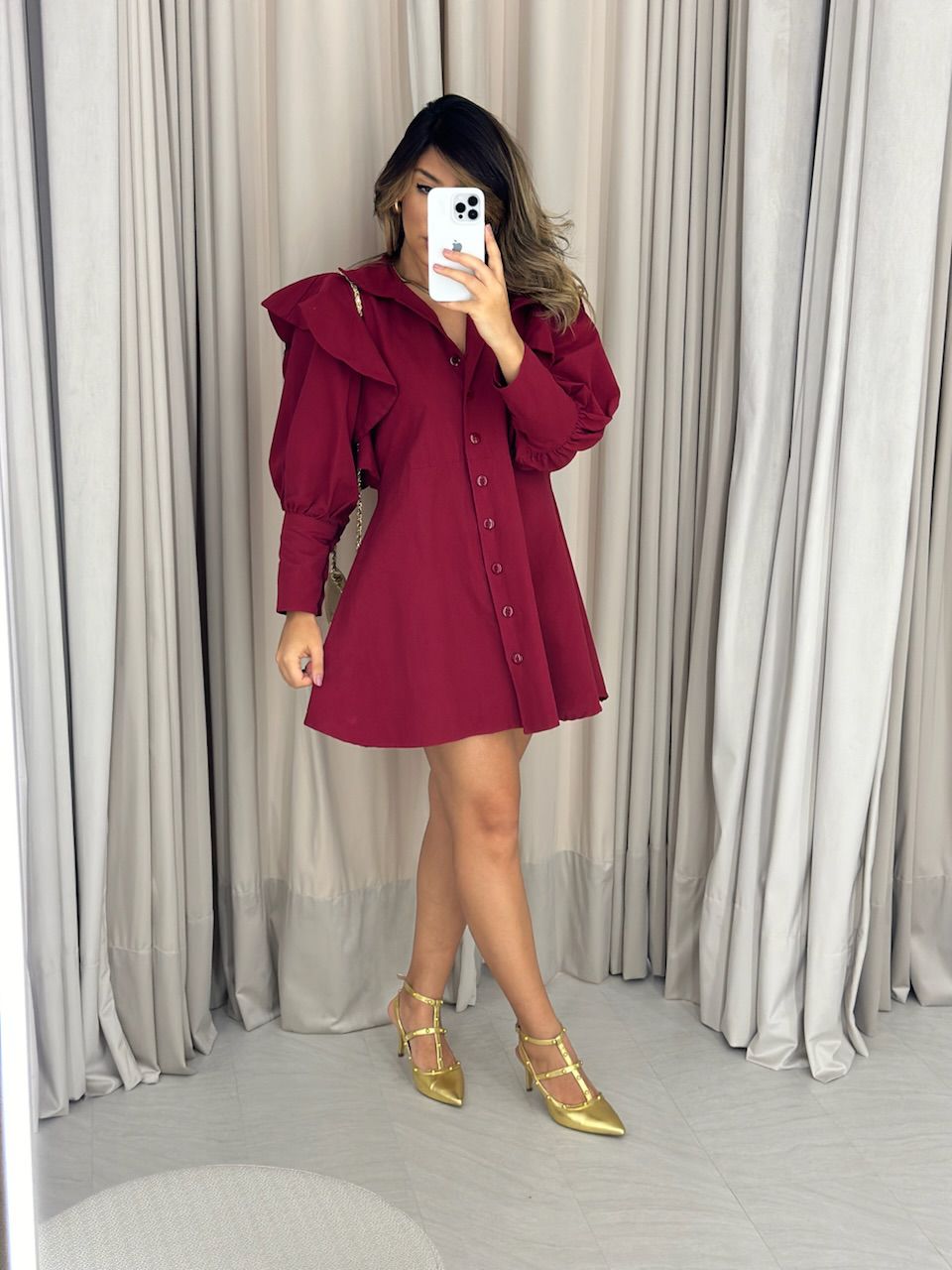 VESTIDO MARIA EDUARDA CHERRY RED