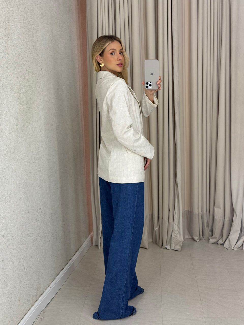 BLAZER CÉLIA LINHO CRU
