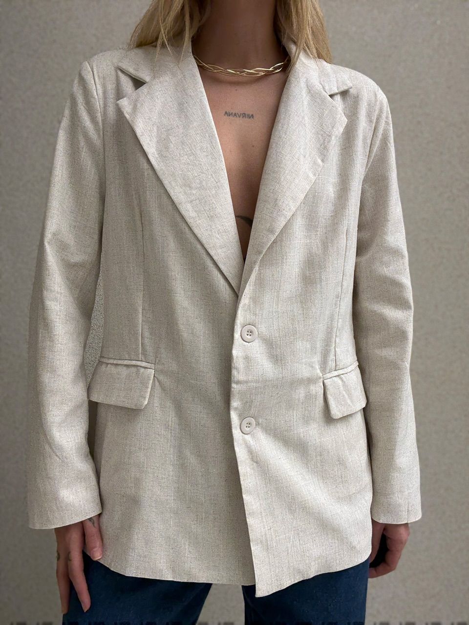 BLAZER CÉLIA LINHO CRU
