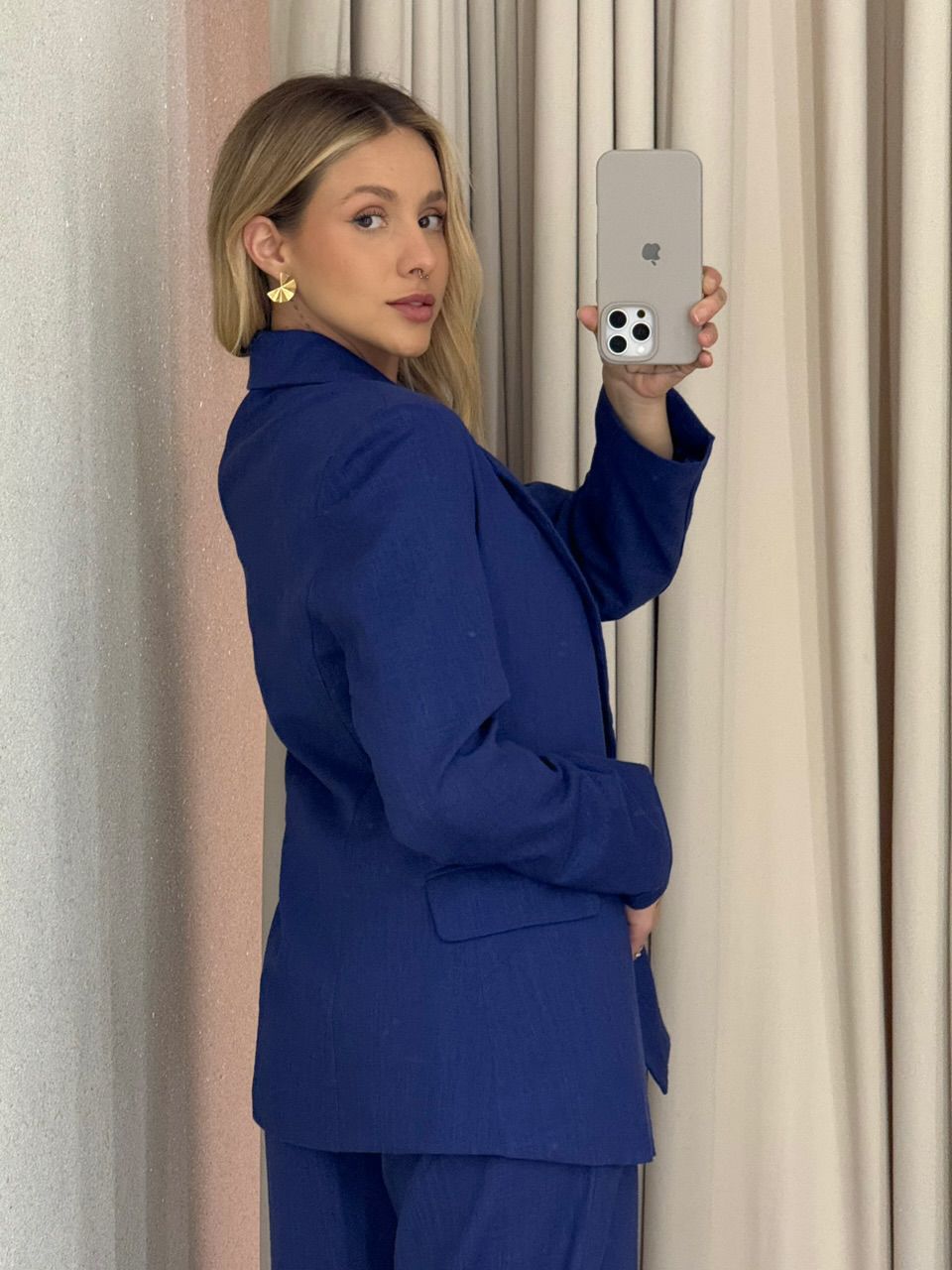 BLAZER CÉLIA LINHO MARINHO