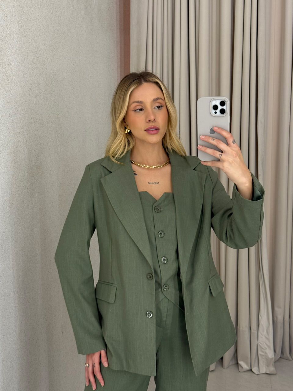 BLAZER CÉLIA LINHO VERDE