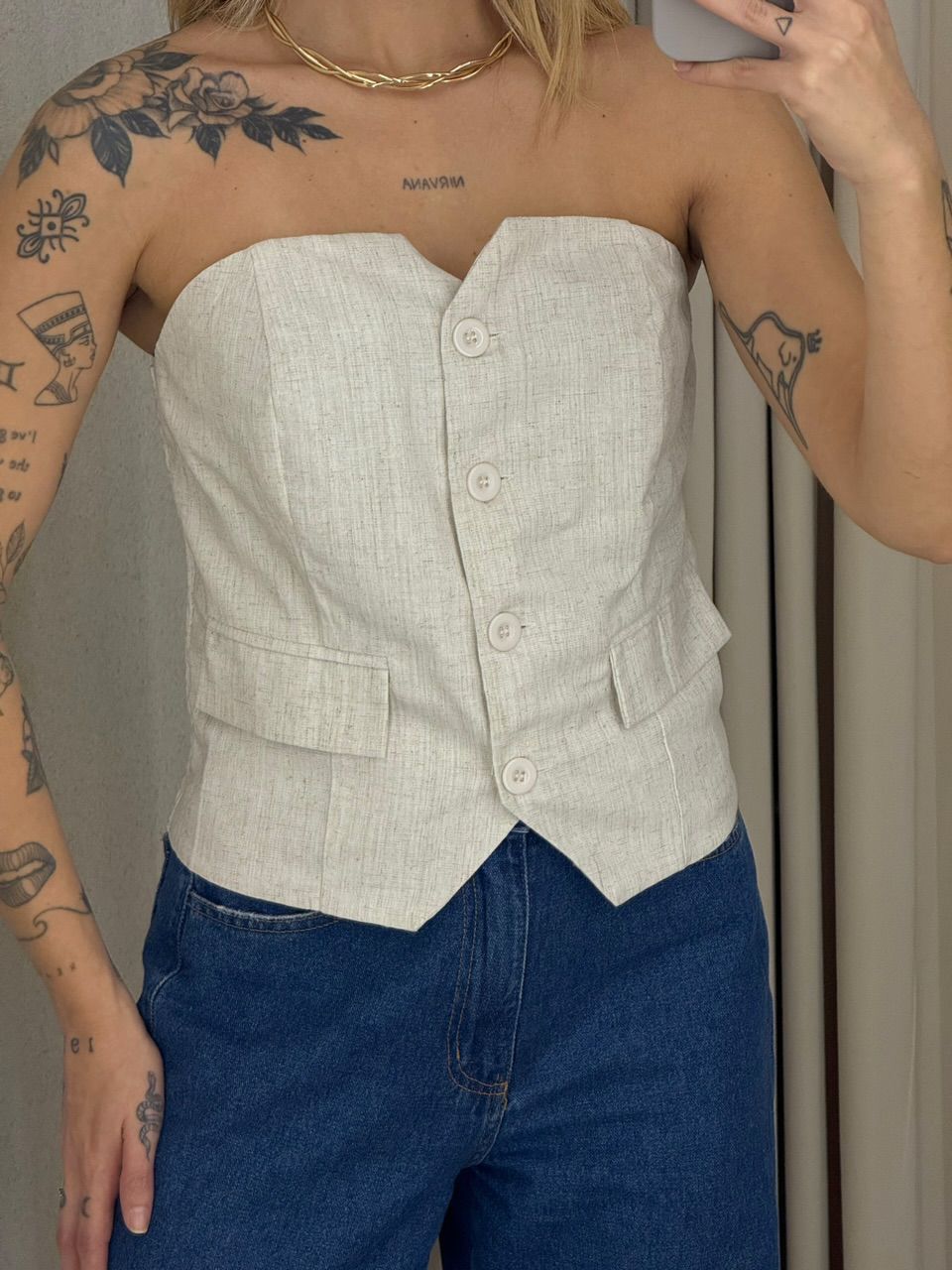 BLUSA DINAH TOMARA QUE CAIA CRU