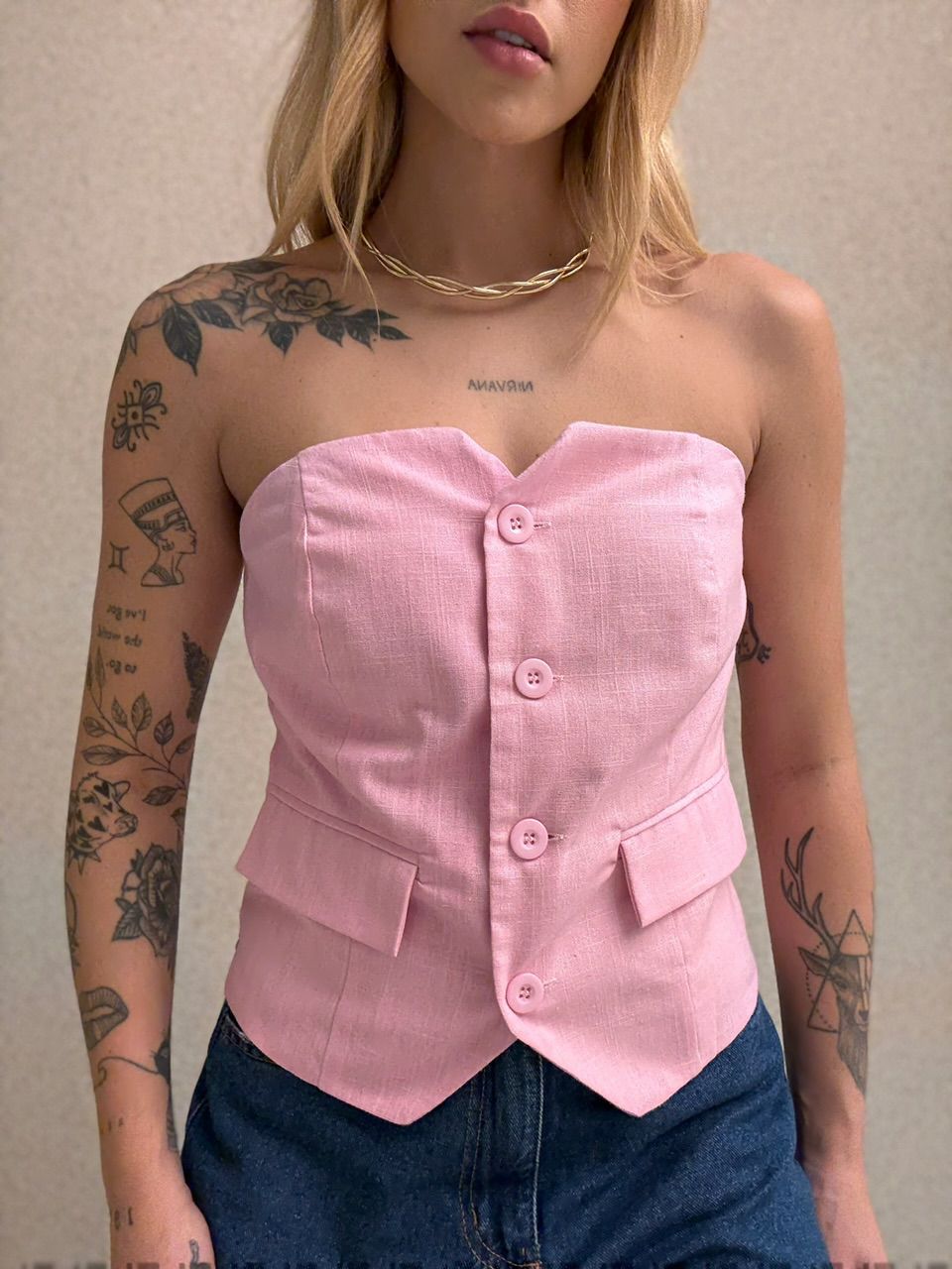 BLUSA DINAH TOMARA QUE CAIA ROSA - 0064340031 - CAROLLA FERRARO