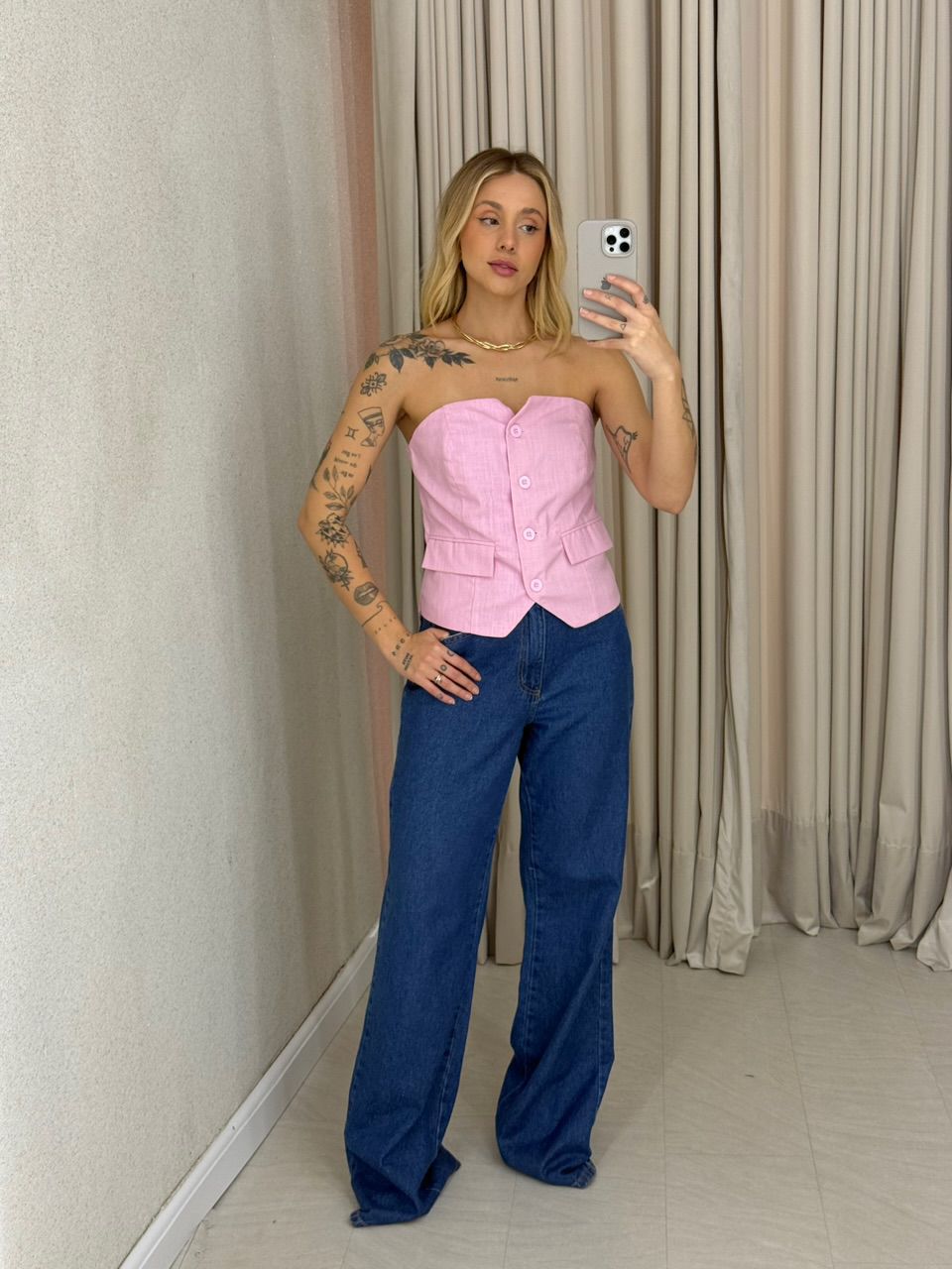 BLUSA DINAH TOMARA QUE CAIA ROSA