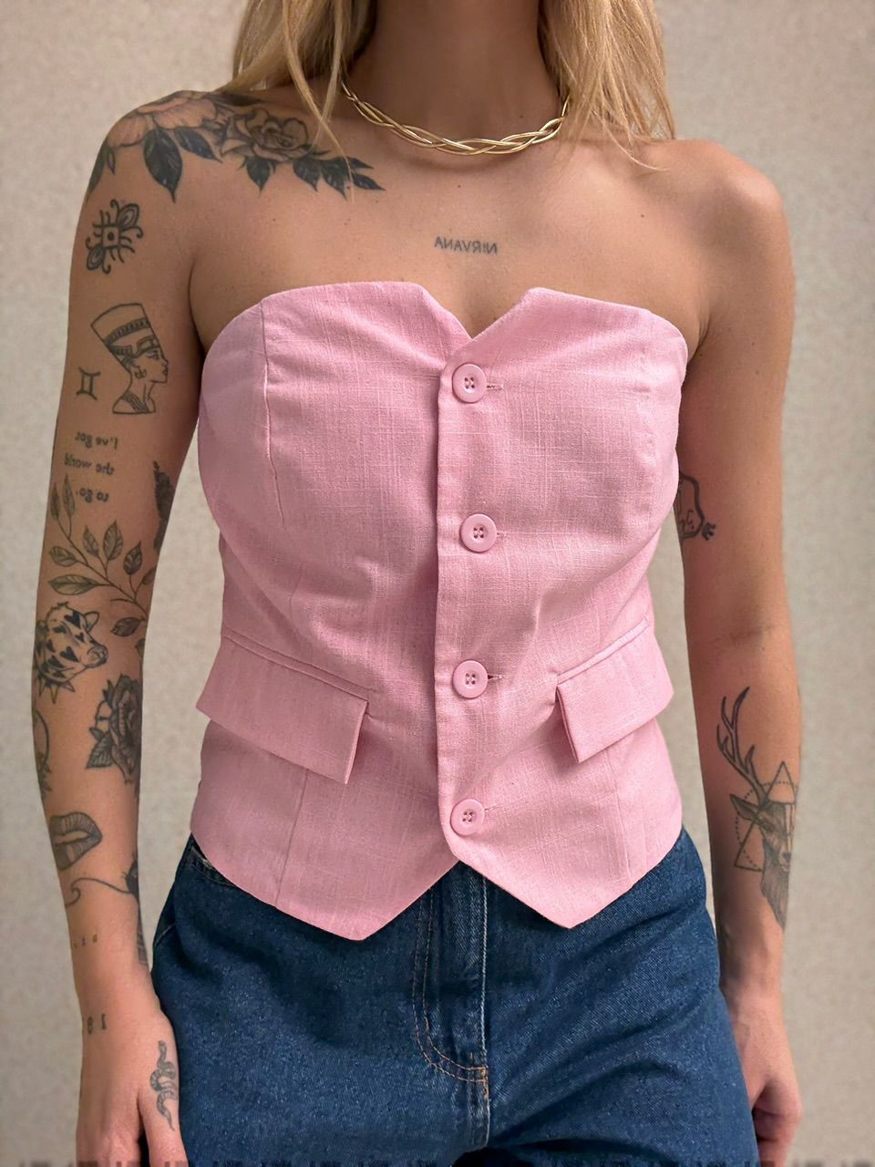 BLUSA DINAH TOMARA QUE CAIA ROSA