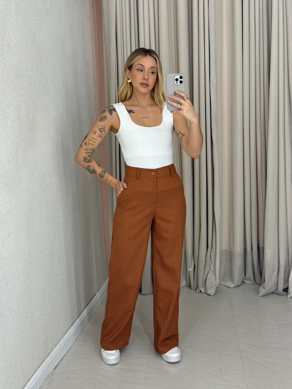 CALÇA DULCE PANTALONA CARAMELO