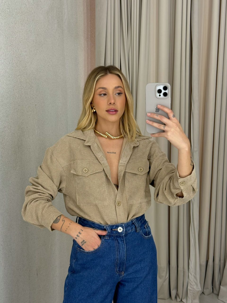 CAMISA CAETANA COTELÊ NUDE