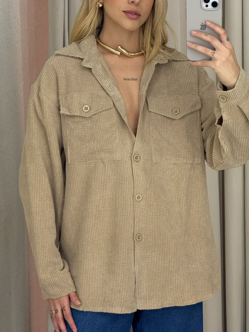 CAMISA CAETANA COTELÊ NUDE