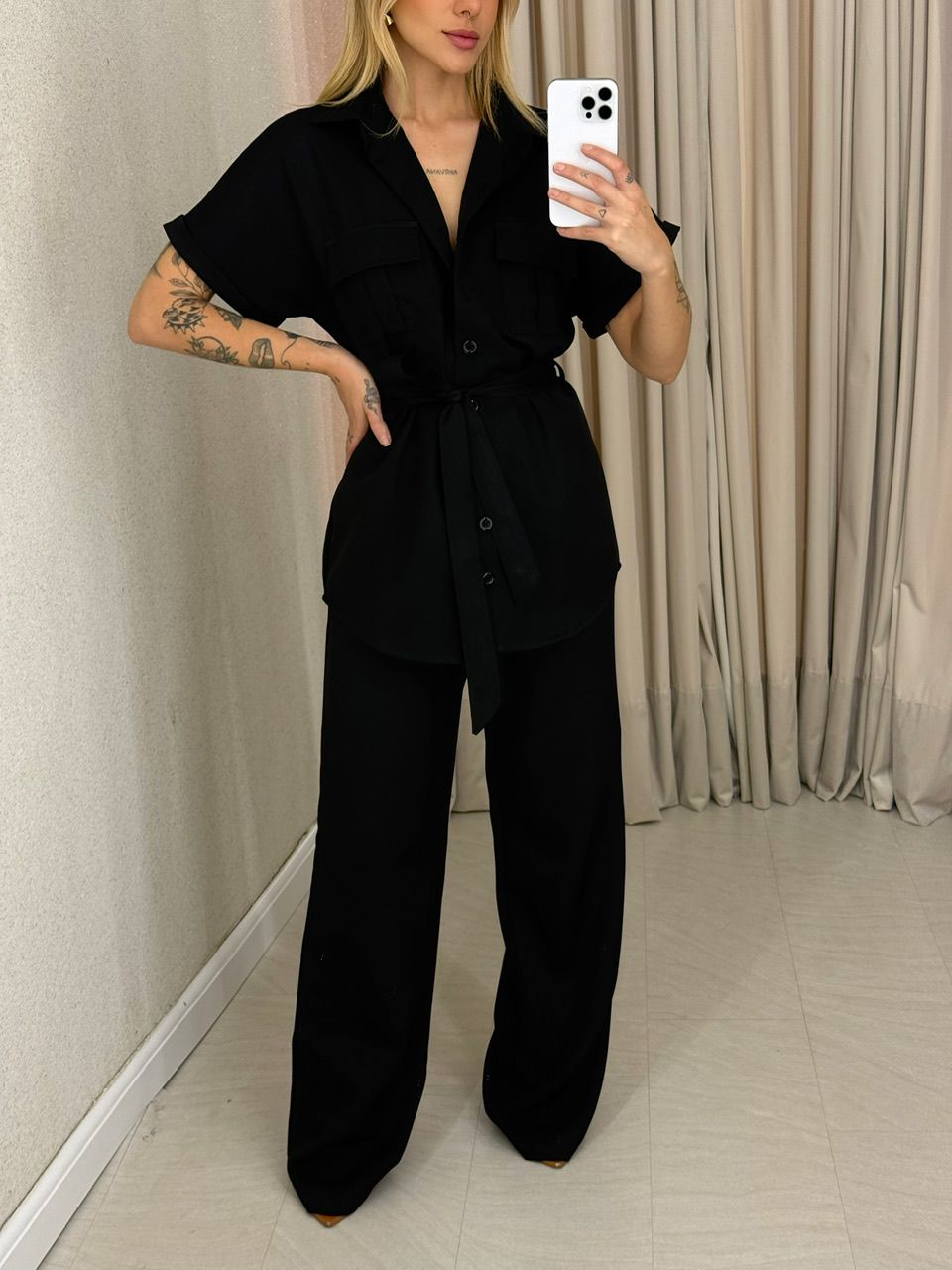  CONJUNTO FRANCISCA CALÇA PRETO