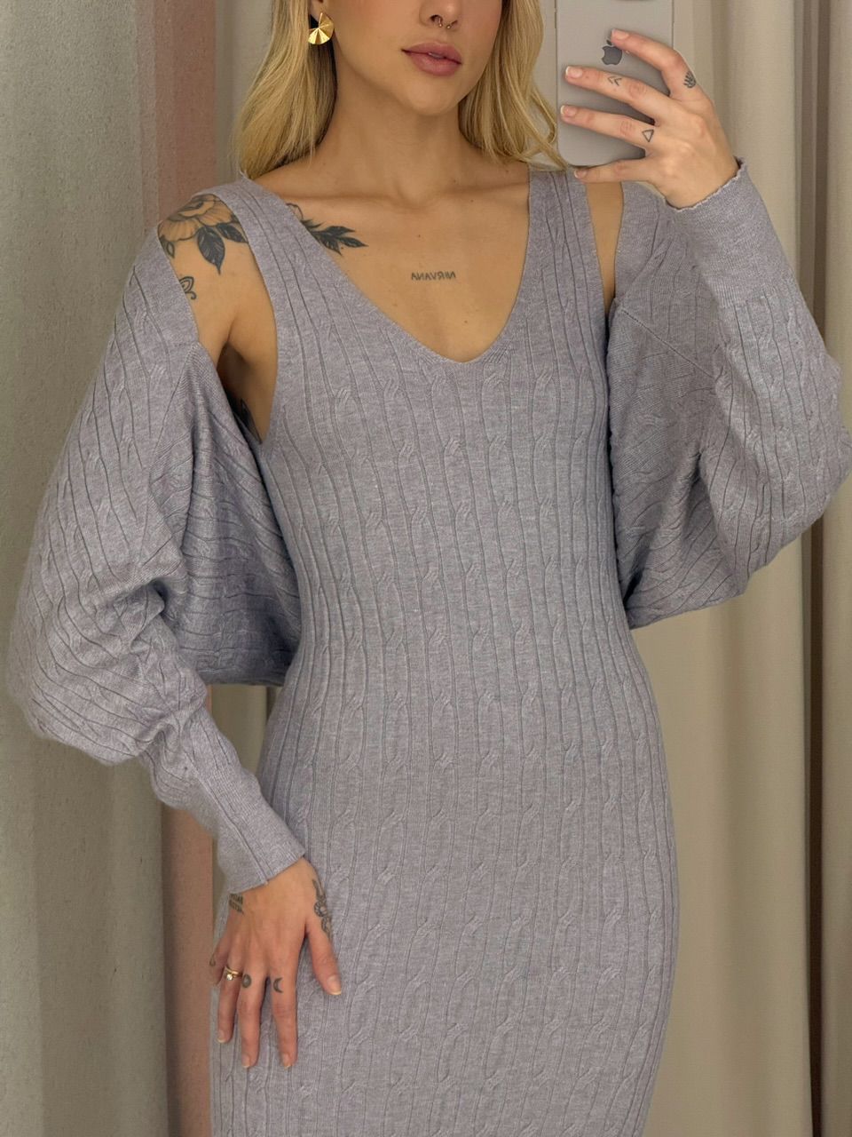 CONJUNTO MALTA Tricot Cinza