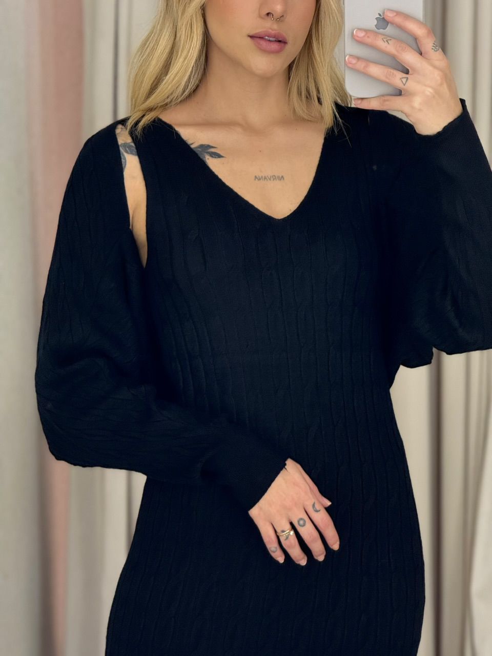 CONJUNTO MALTA Tricot preto