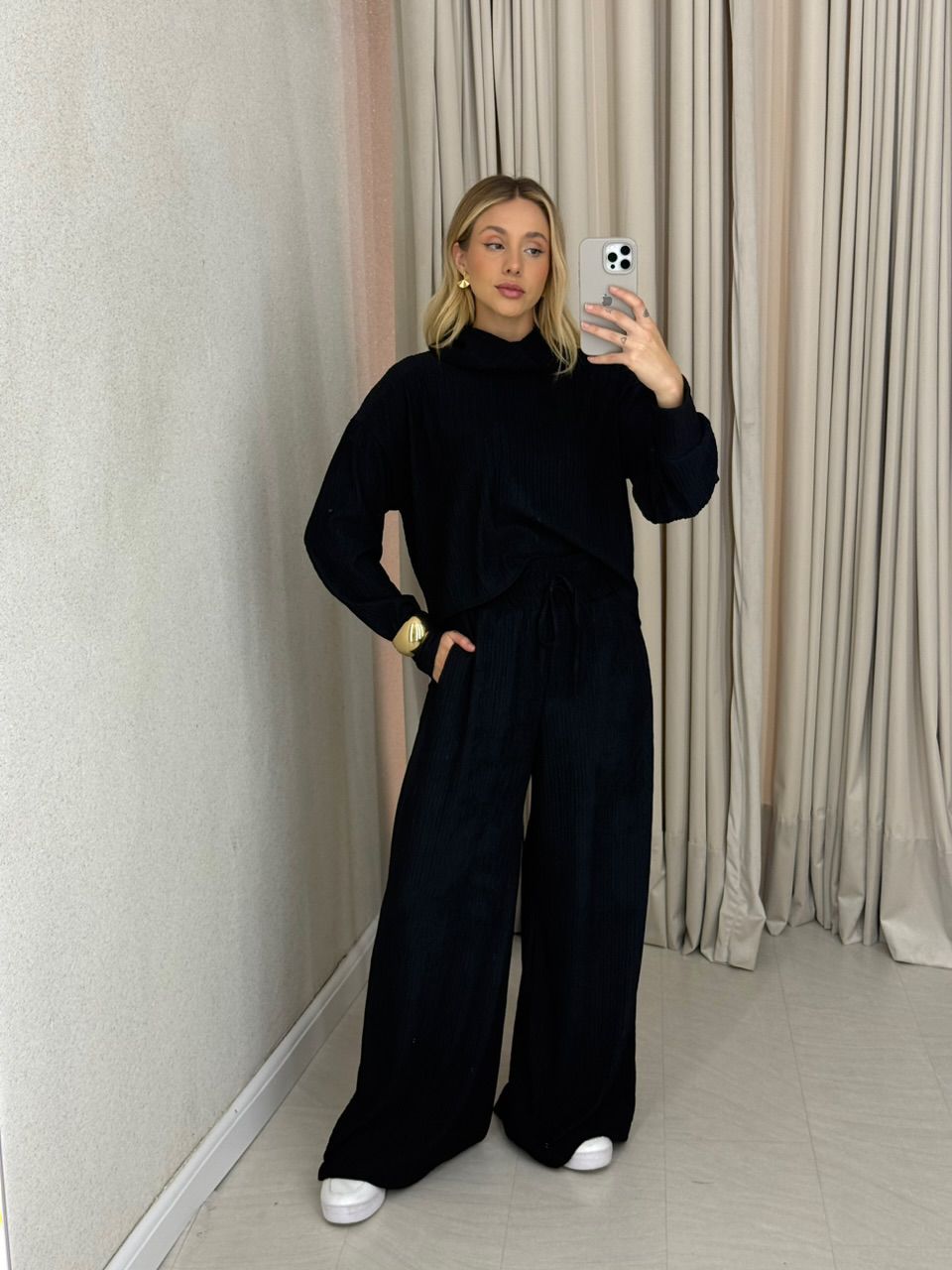 CONJUNTO ROMANA CALÇA PRETO