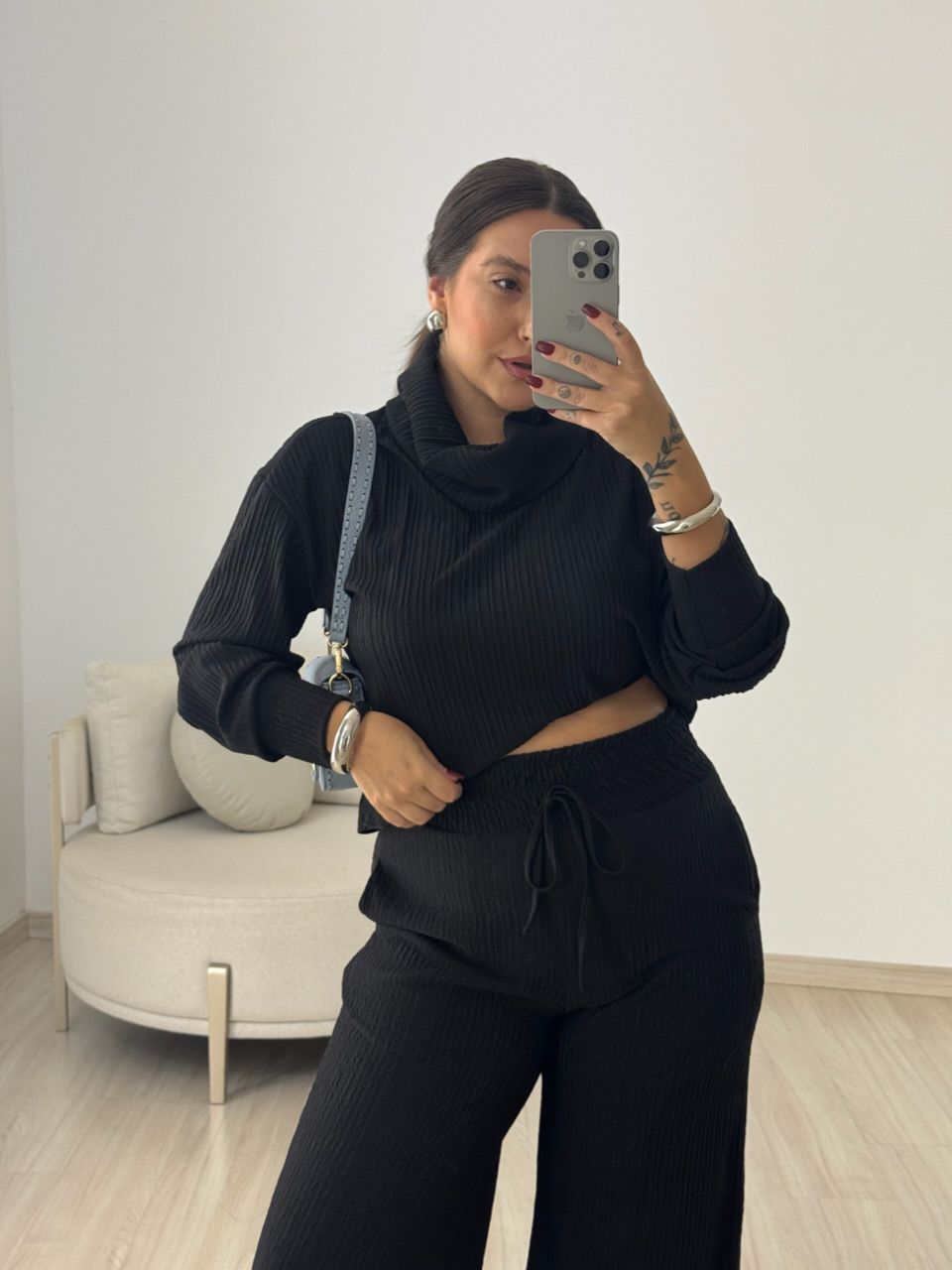 CONJUNTO ROMANA CALÇA PRETO