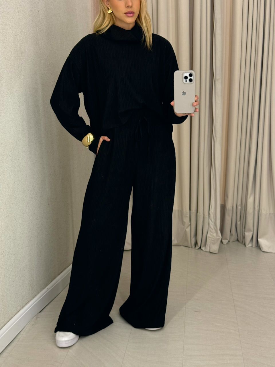 CONJUNTO ROMANA CALÇA PRETO