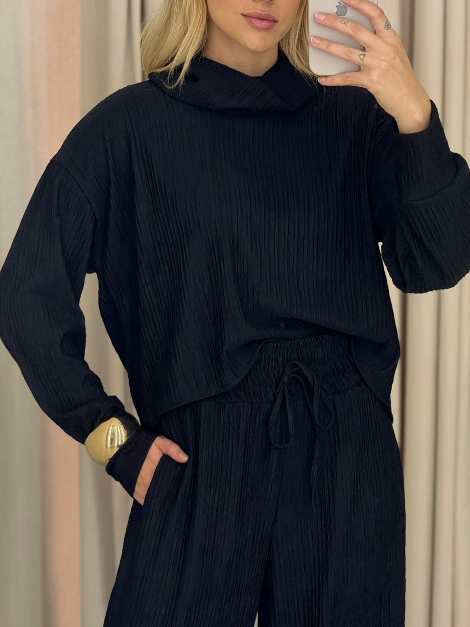 CONJUNTO ROMANA CALÇA PRETO