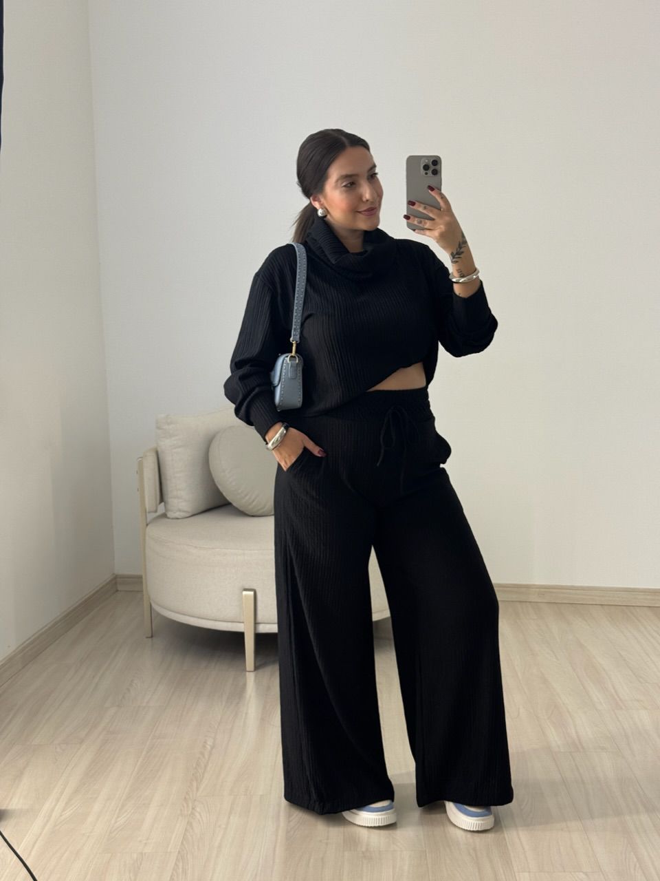 CONJUNTO ROMANA CALÇA PRETO