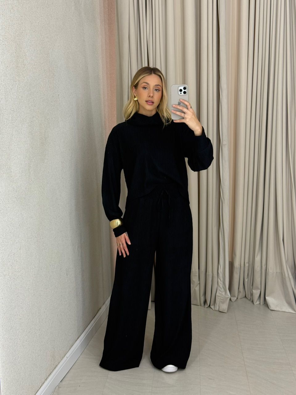 CONJUNTO ROMANA CALÇA PRETO