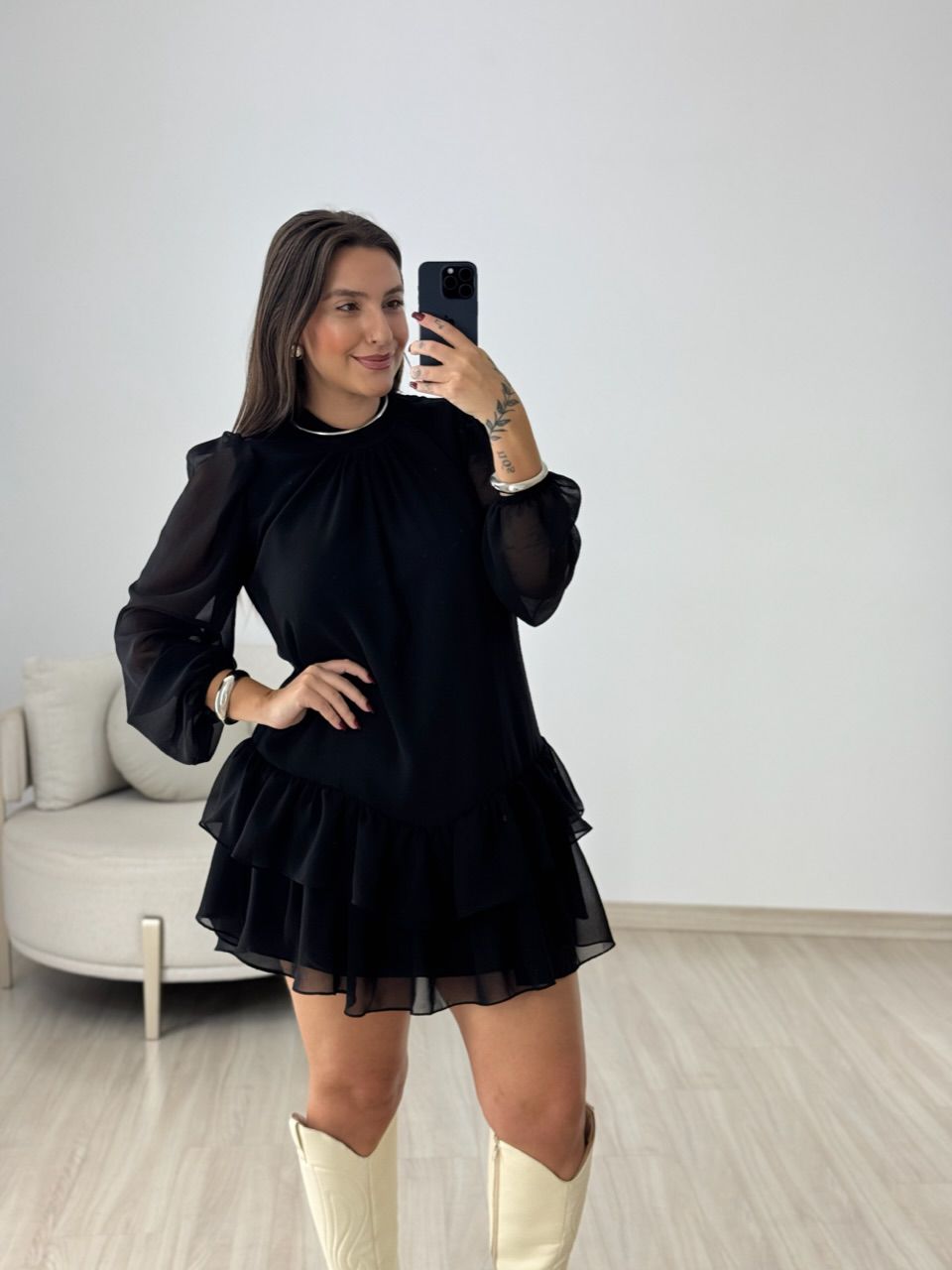 VESTIDO ROSÂNGELA CINTO PRETO