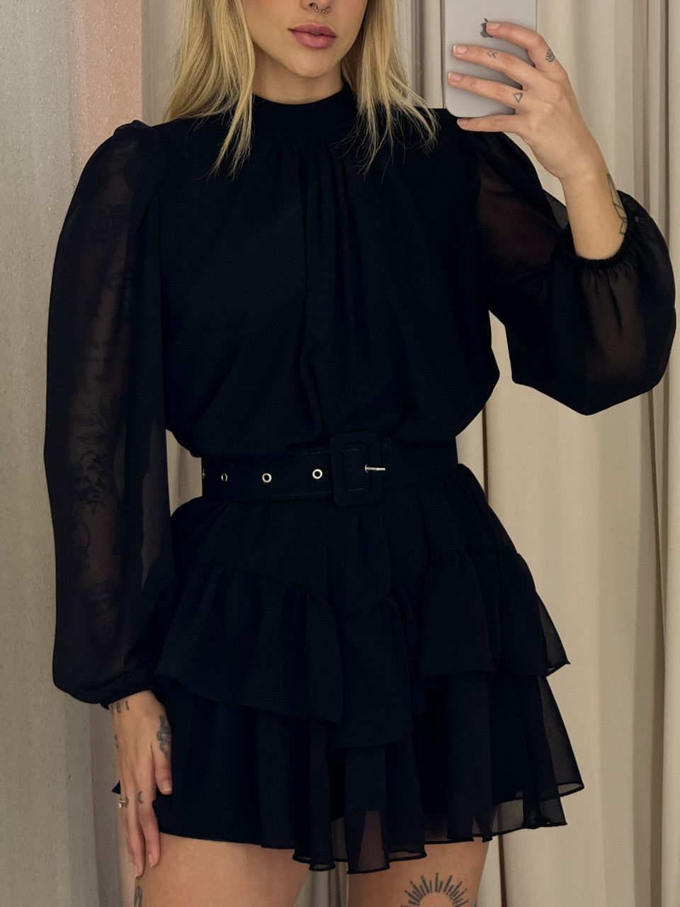 VESTIDO ROSÂNGELA CINTO PRETO