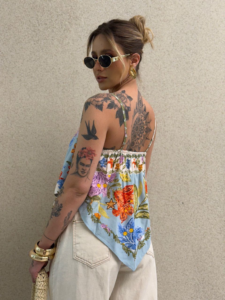 BLUSA MARINA ESTAMPADA BABY BLUE