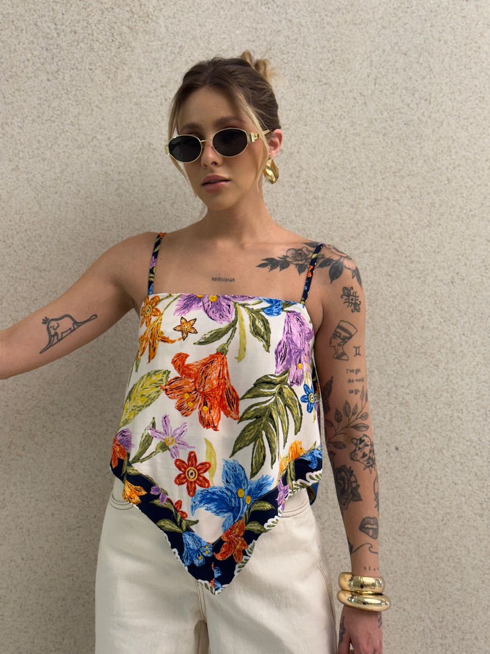 BLUSA MARINA ESTAMPADA OFF