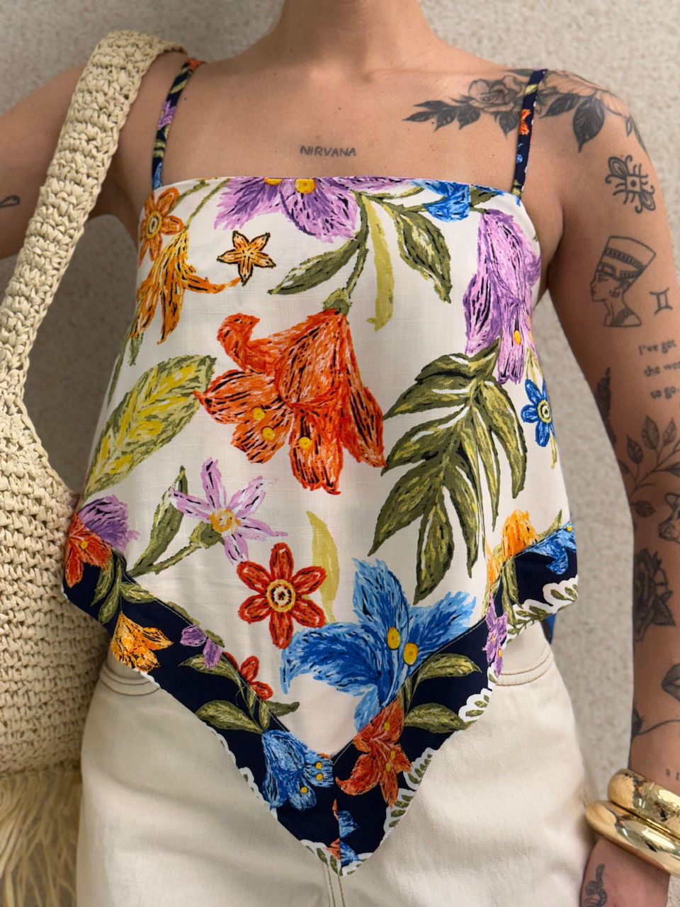 BLUSA MARINA ESTAMPADA OFF