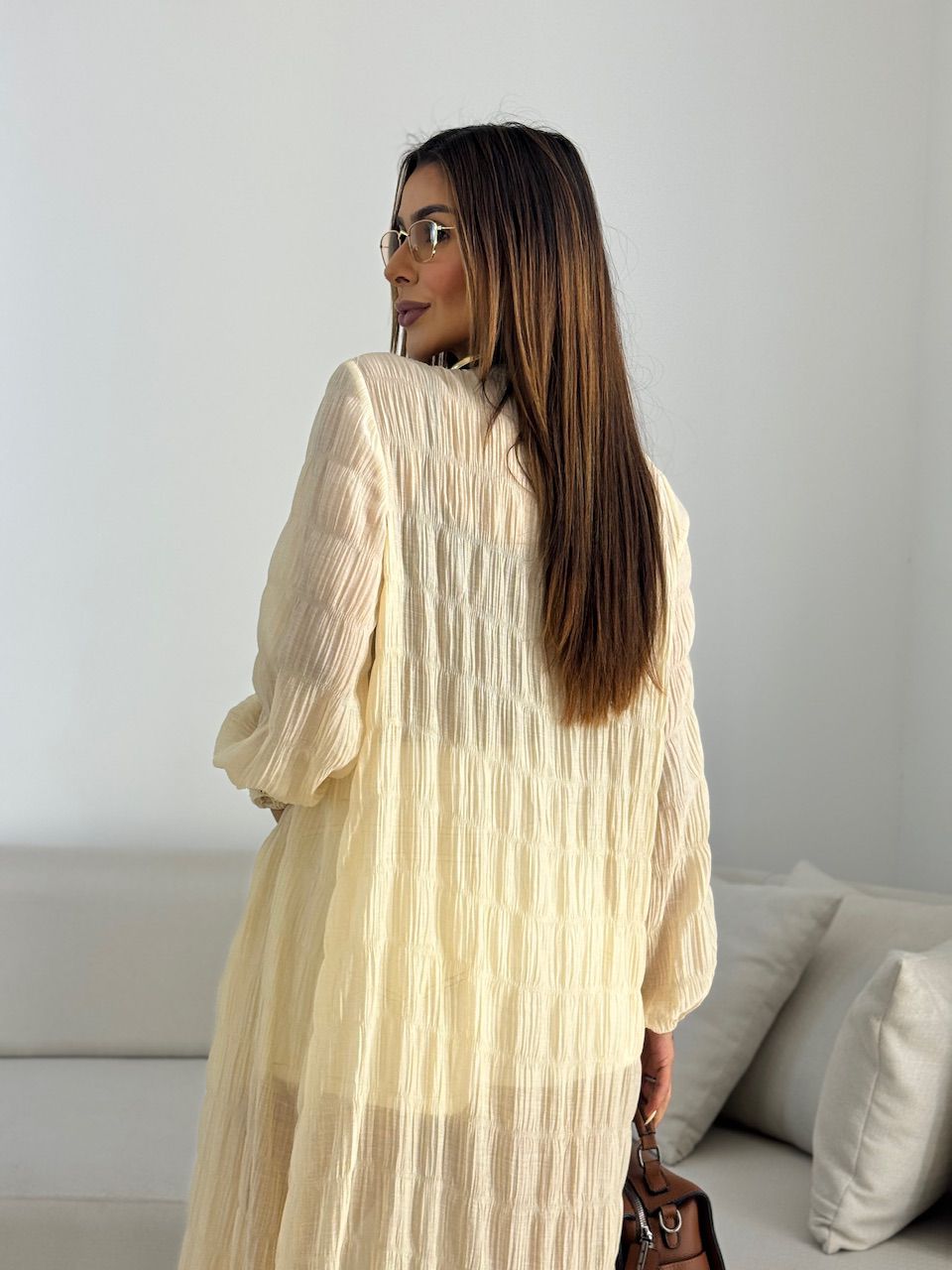 CHEMISE LAVINIA BOTÕES NUDE