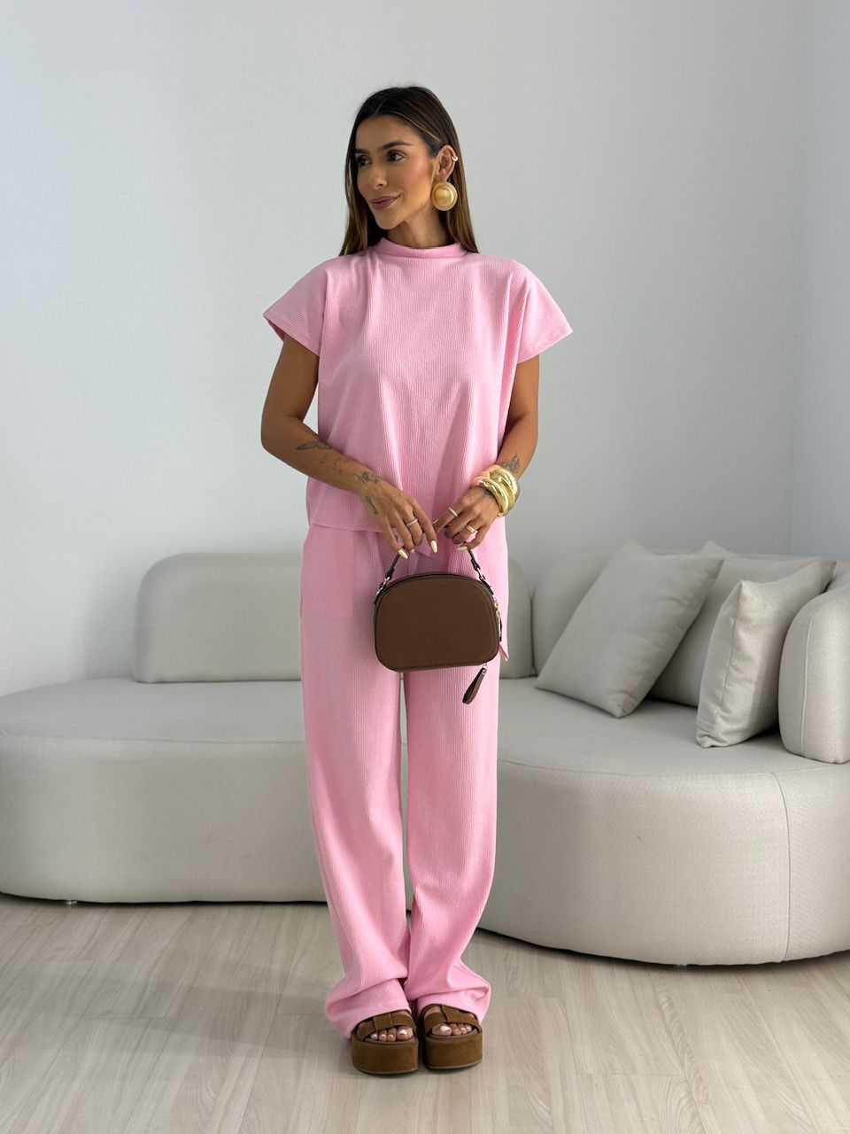 CONJUNTO CORALINE ASSIMÉTRICO ROSA
