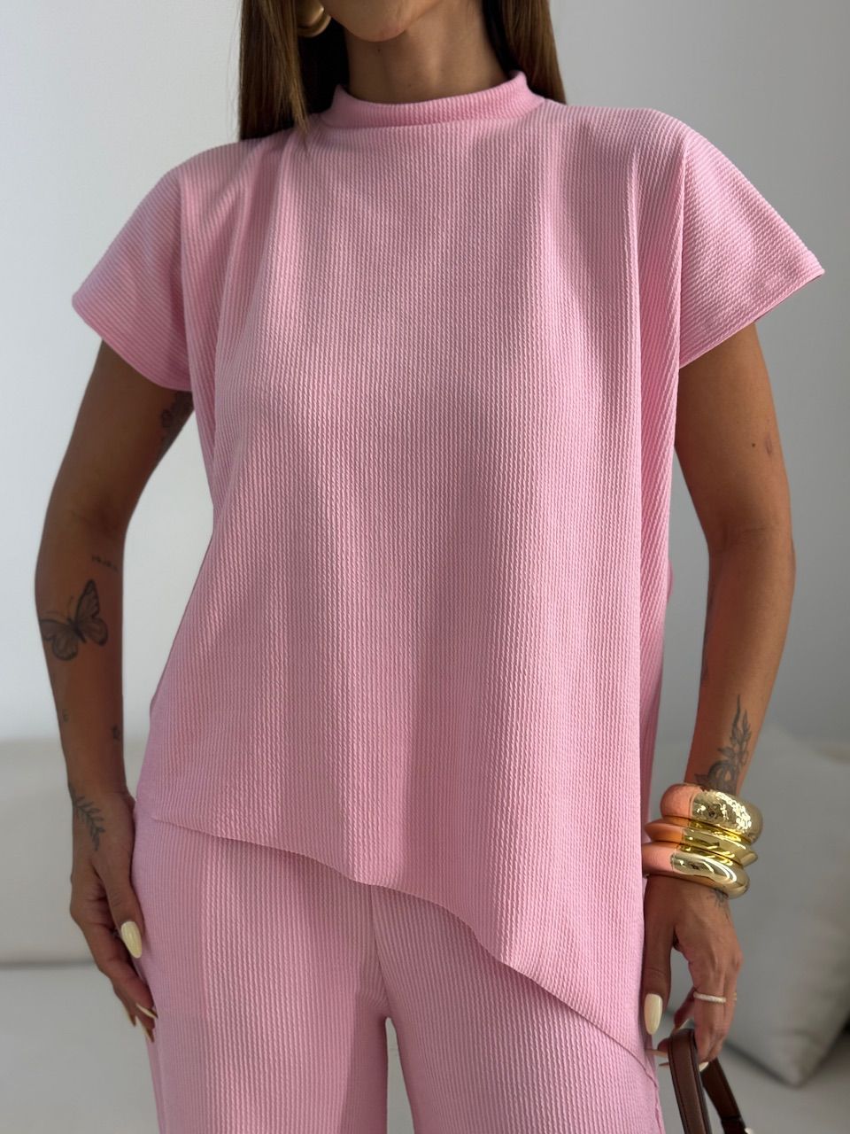CONJUNTO CORALINE ASSIMÉTRICO ROSA