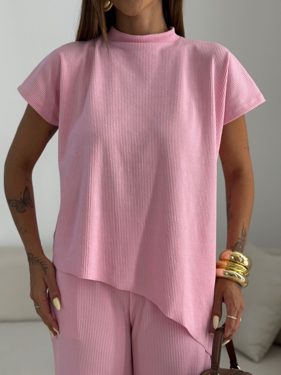 CONJUNTO CORALINE ASSIMÉTRICO ROSA
