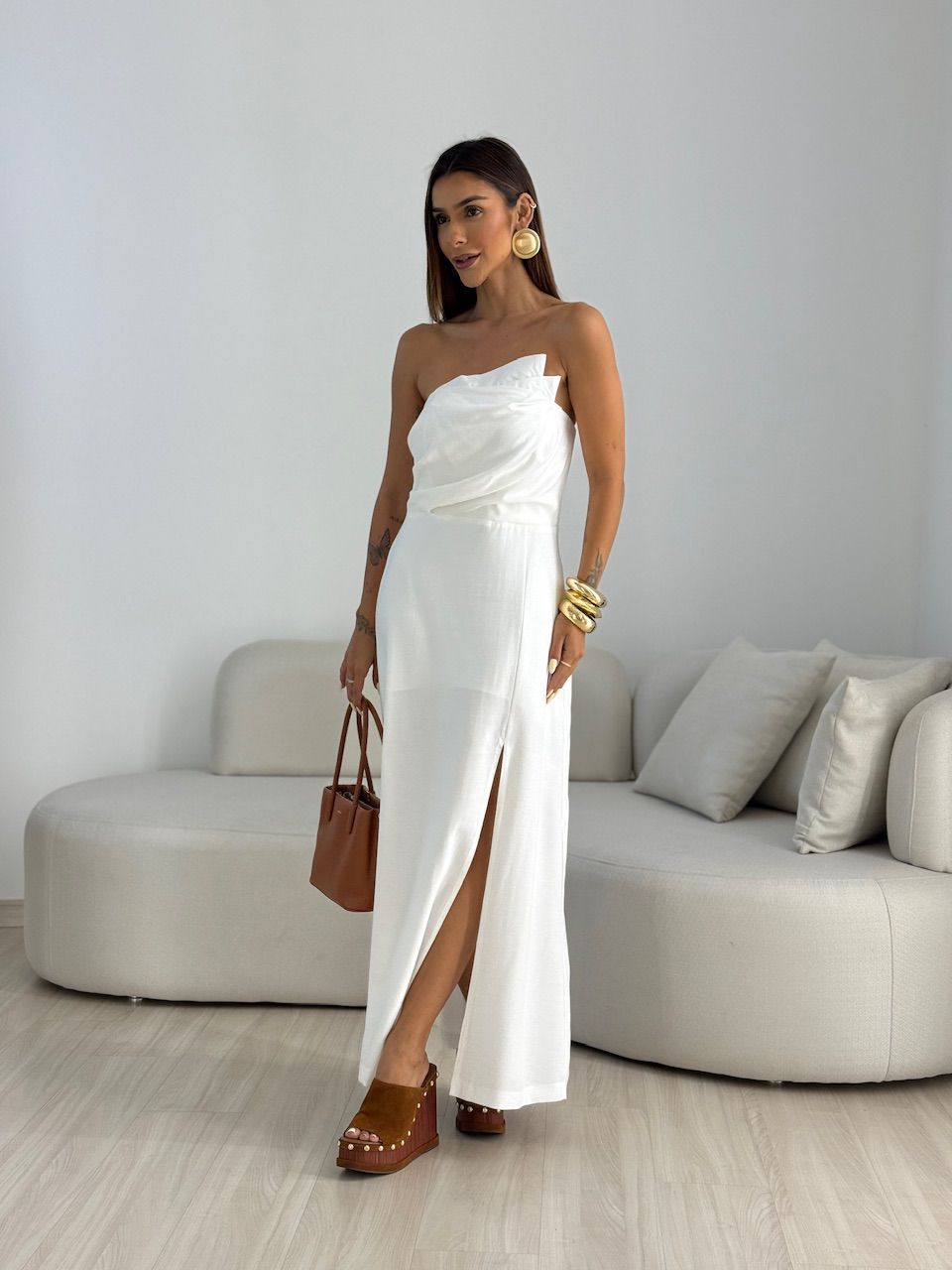 VESTIDO ELISA FENDA OFF
