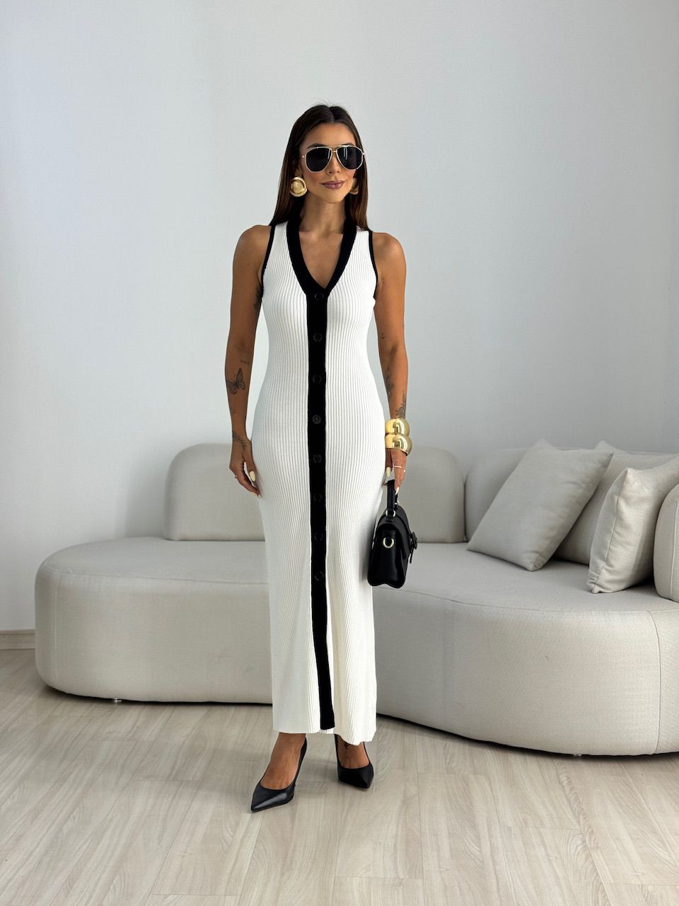 VESTIDO LAURA CANELADO OFF