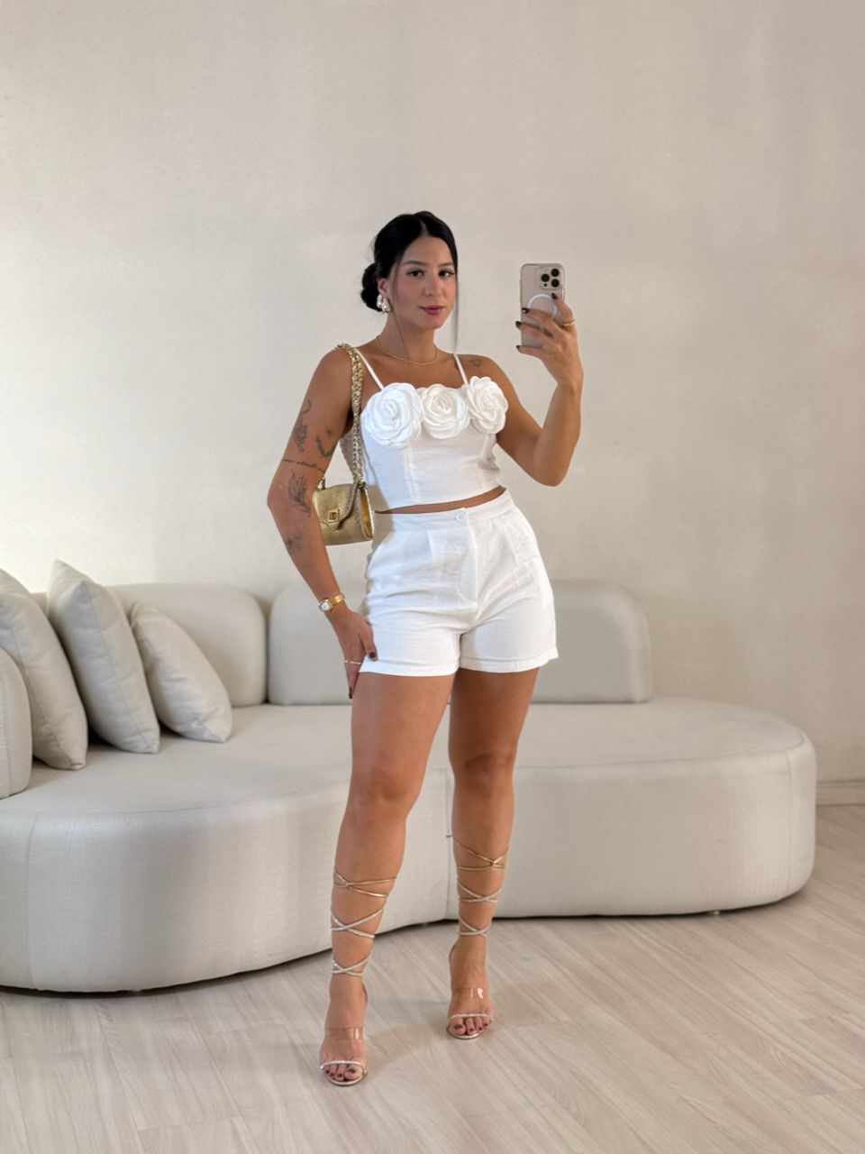 CONJUNTO LEANDRA FLOR OFF - 0057370048 - CAROLLA FERRARO