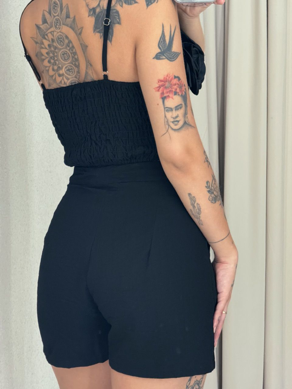 CONJUNTO LEANDRA FLOR PRETO