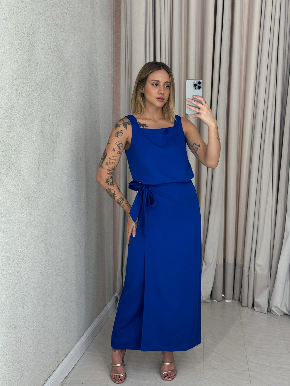 CONJUNTO VALENTINA SAIA azul