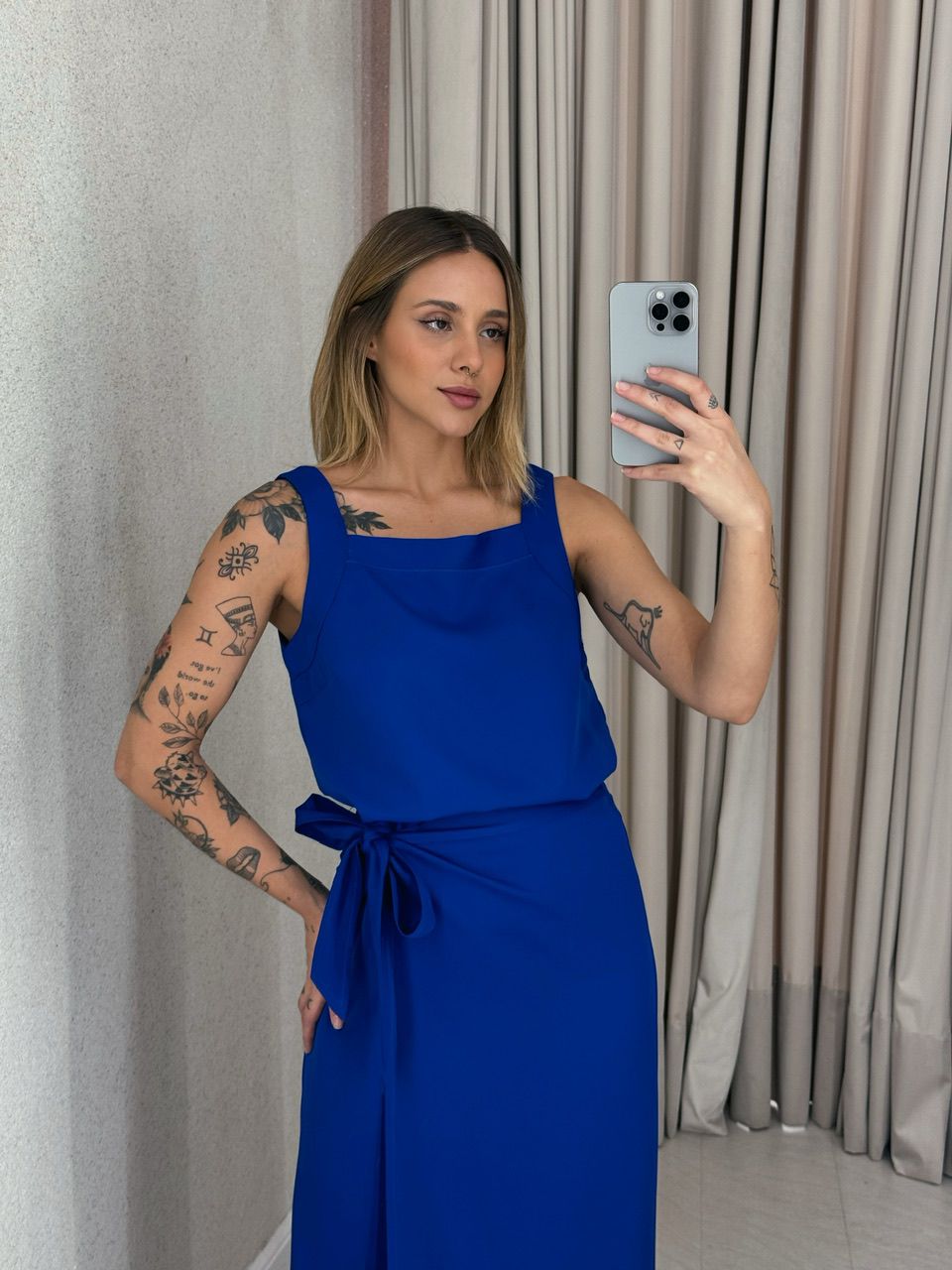 CONJUNTO VALENTINA SAIA azul