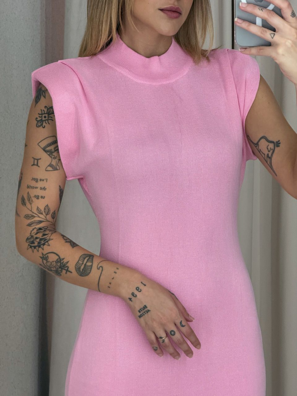 VESTIDO MUSCLE MIDI BABY PINK