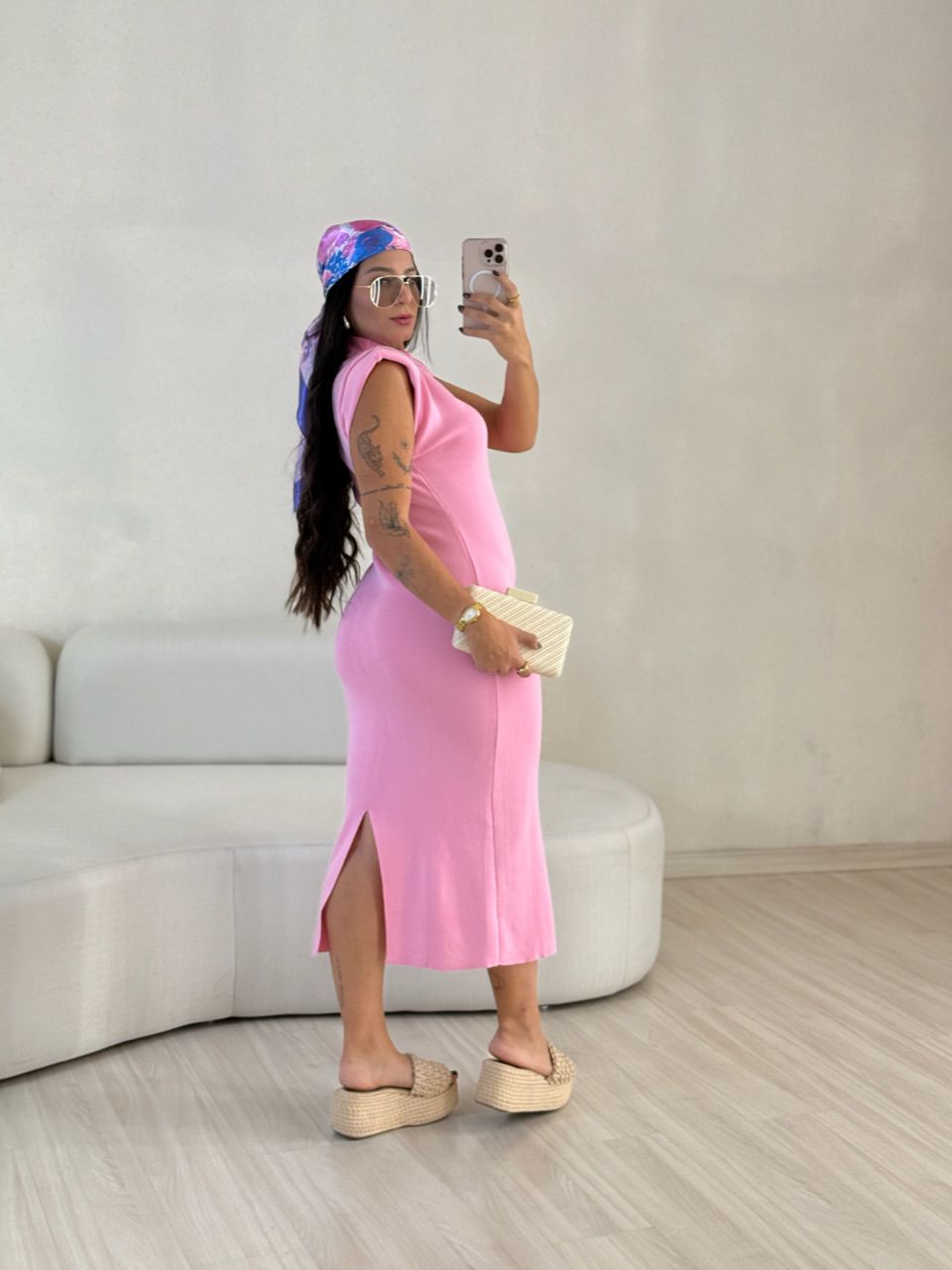VESTIDO MUSCLE MIDI BABY PINK