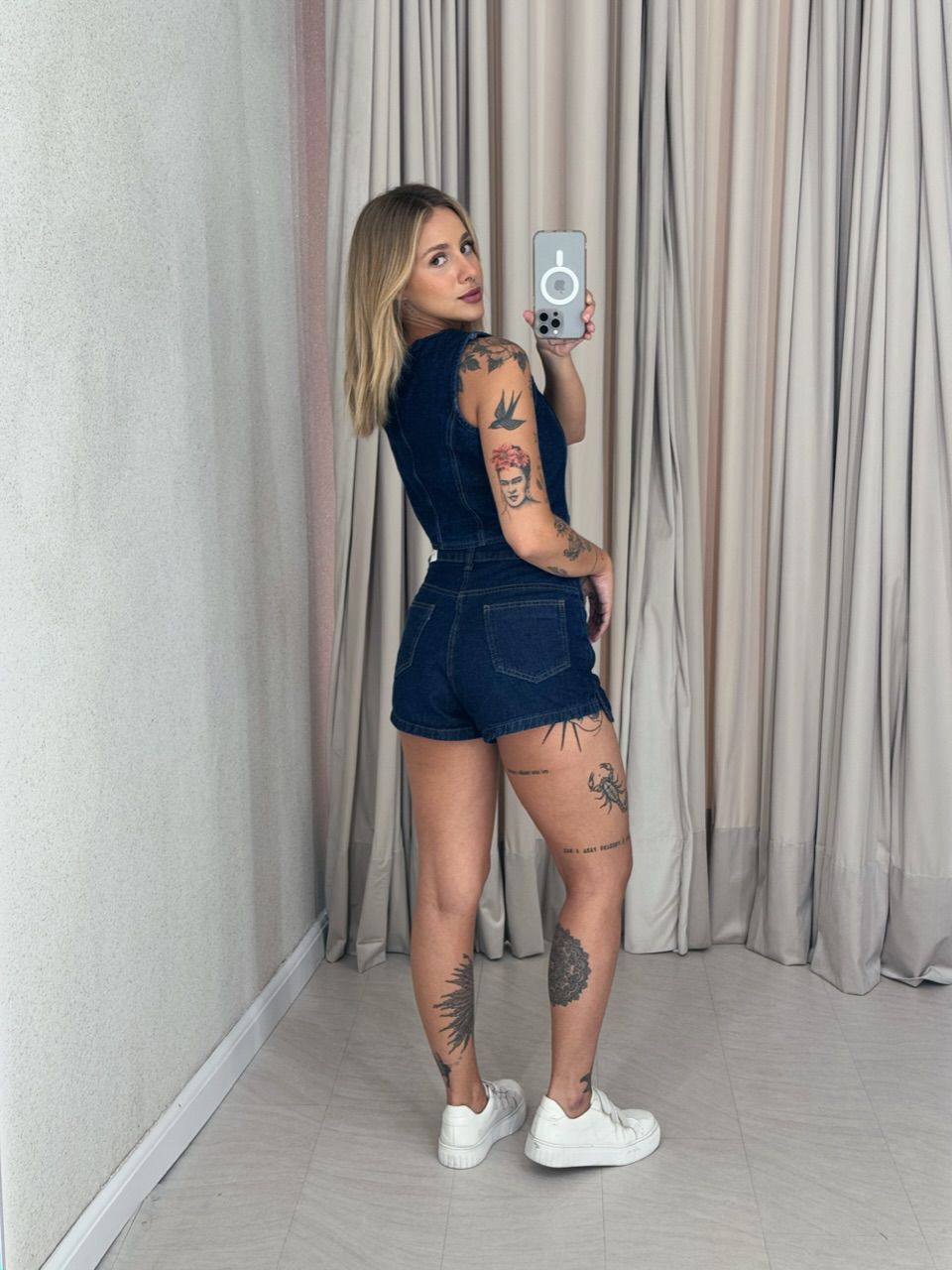 SHORT SAIA RITA JEANS JEANS ESCURO