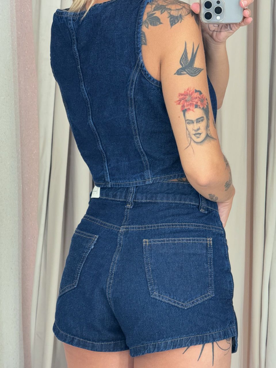 SHORT SAIA RITA JEANS JEANS ESCURO
