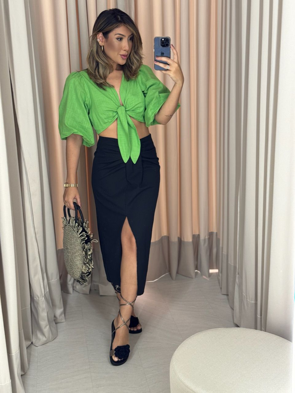 CROPPED CAROL AMARRAÇÃO VERDE