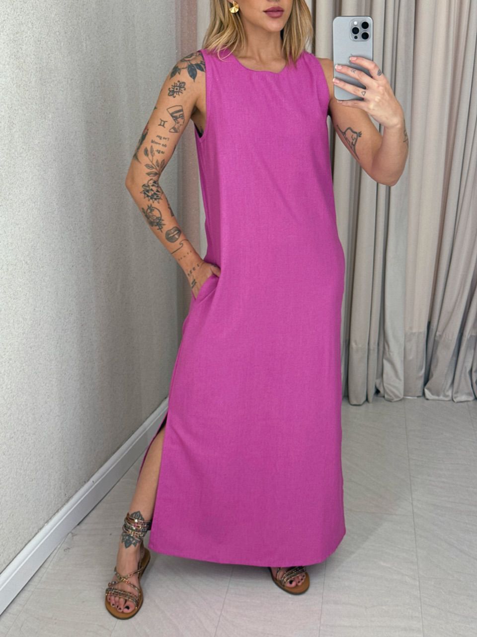 VESTIDO VALQUÍRIA LONGUETE PINK