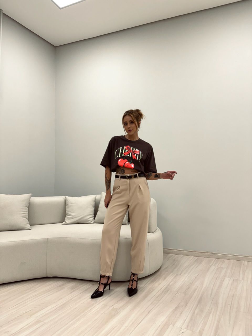 CALÇA GISELE CENOURA MARFIM