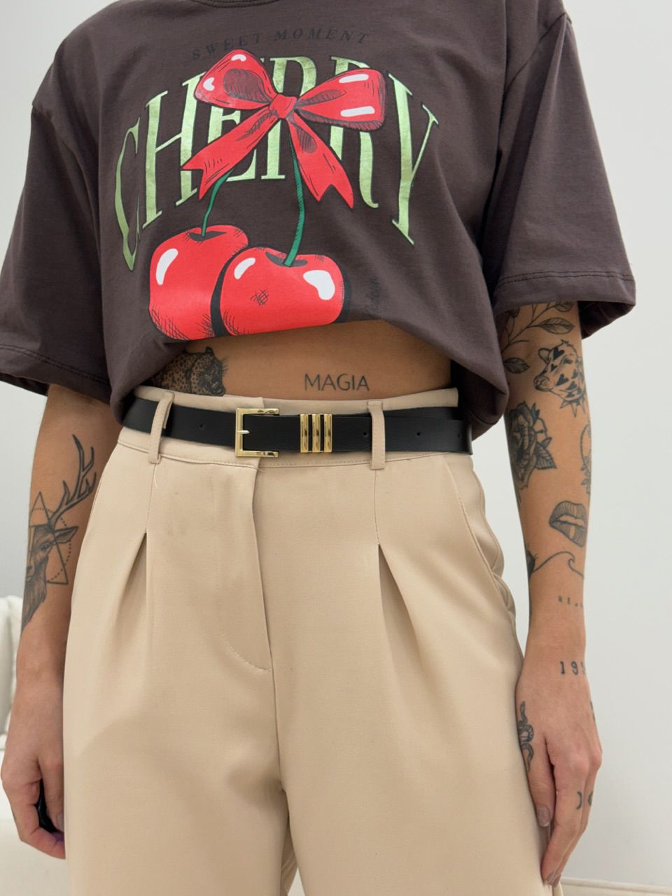CALÇA GISELE CENOURA MARFIM