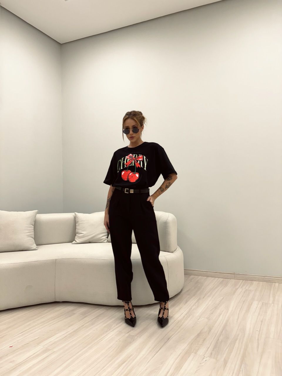 CALÇA GISELE CENOURA PRETA