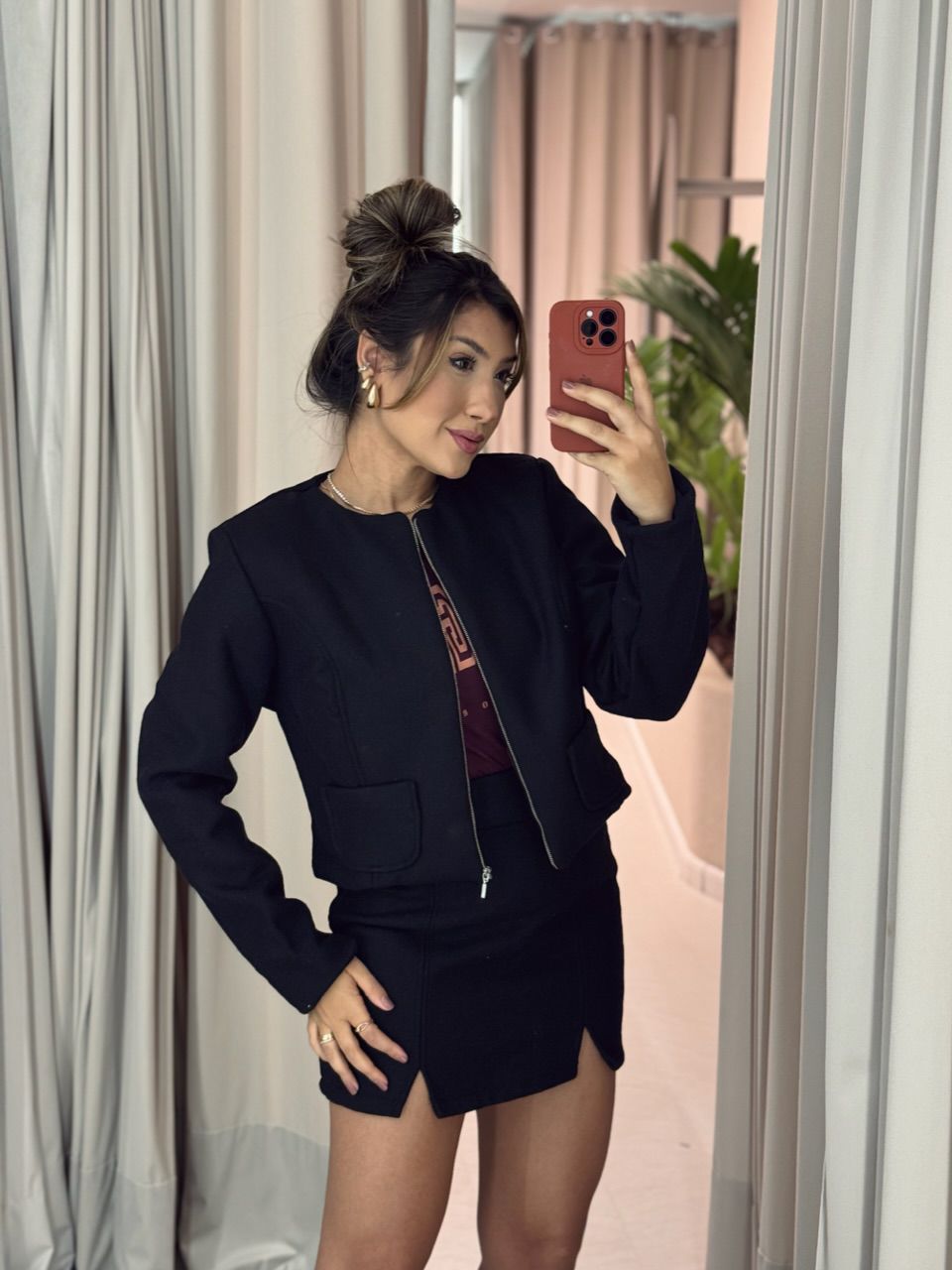 JAQUETA LÃ BATIDA CF PRETA