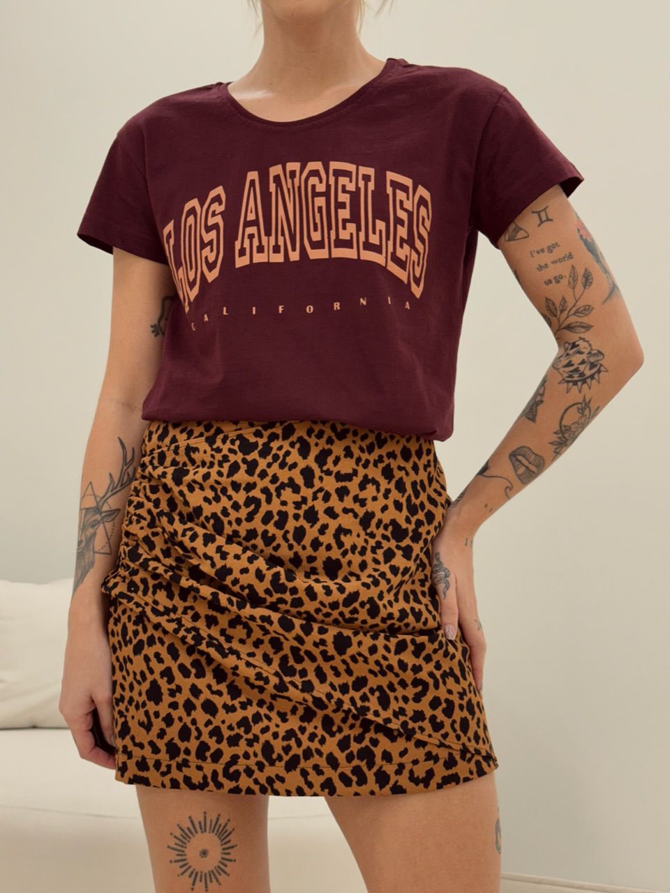 T-SHIRT LOS ANGELES VINHO