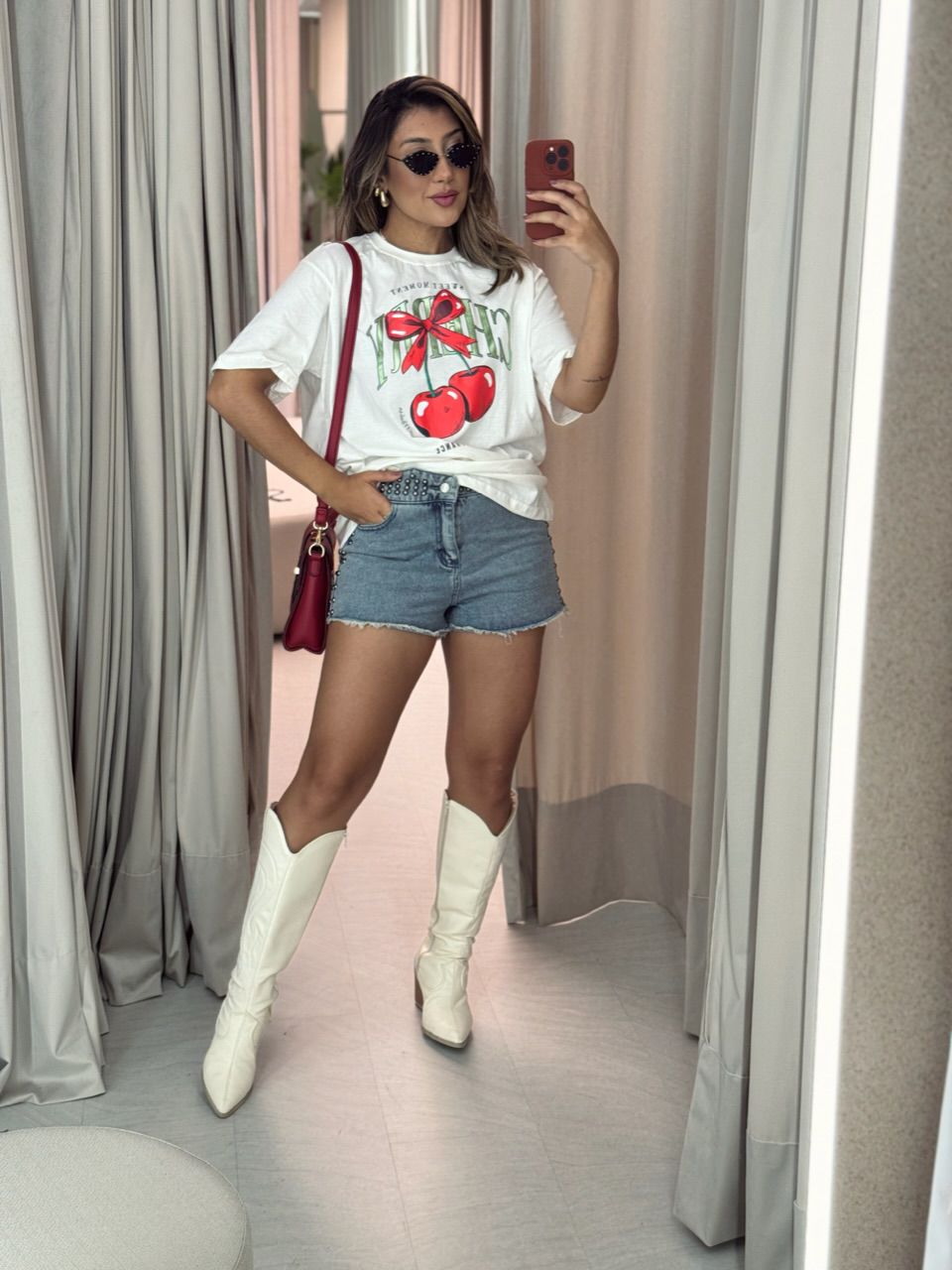 T-SHIRT OVER CEREJA OFF