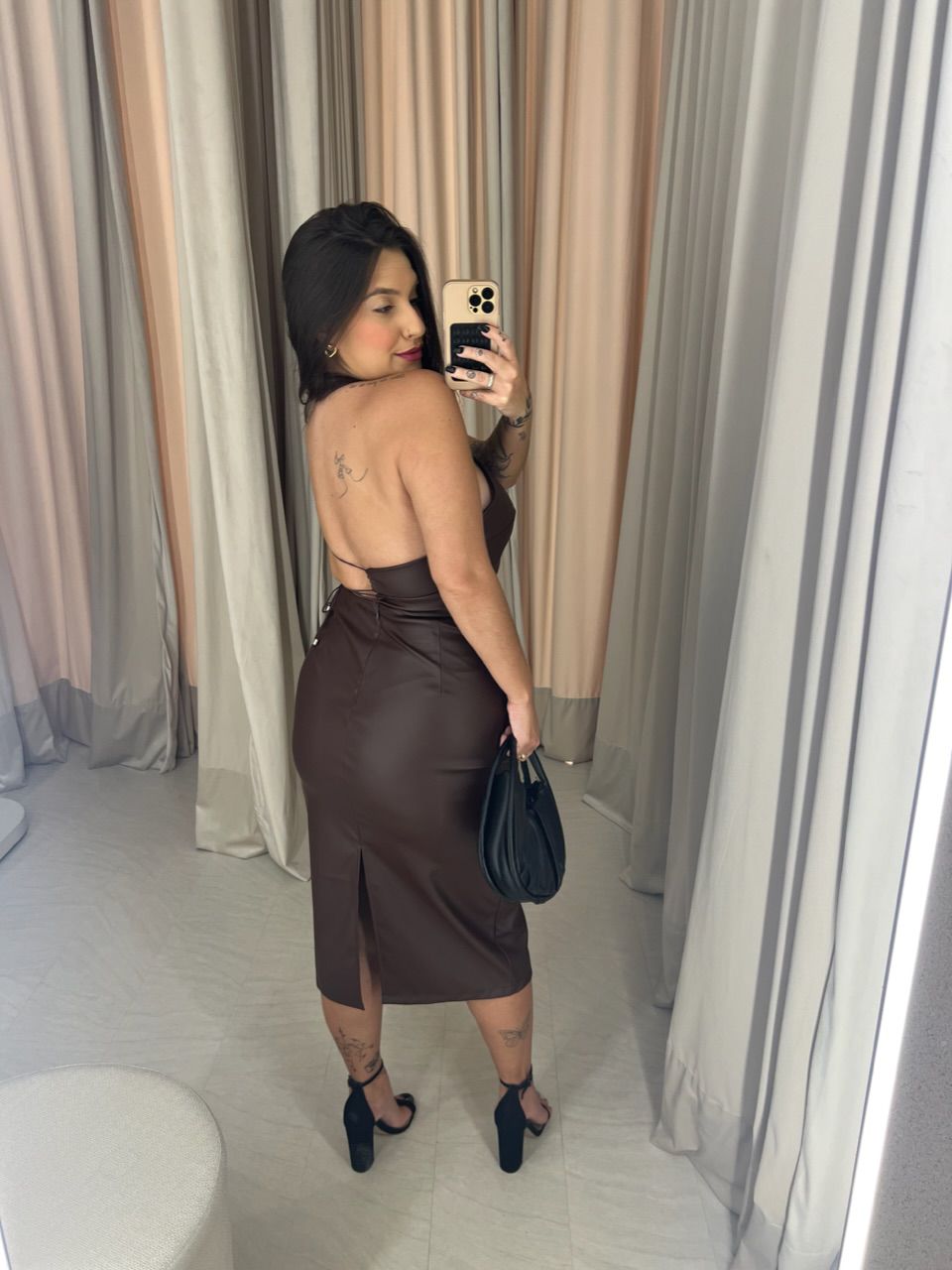 VESTIDO CLARISSE COURINO CAFÉ